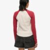 Essential Logo geribbeld baseballshirt met lange mouwen