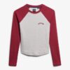 Essential Logo geribbeld baseballshirt met lange mouwen
