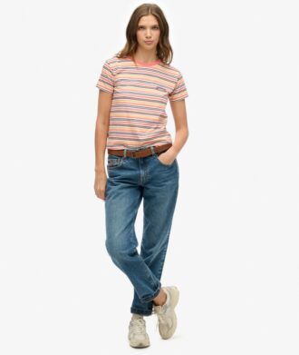 Essential Logo gestreept getailleerd T-shirt