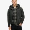 Essential Logo gewassen hoodie met rits