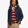 Essential Logo gewassen hoodie met rits