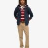 Essential Logo gewassen hoodie met rits