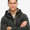 Essential Logo gewassen hoodie met rits
