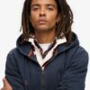 Essential Logo gewassen hoodie met rits