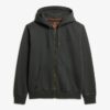 Essential Logo gewassen hoodie met rits