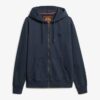 Essential Logo gewassen hoodie met rits