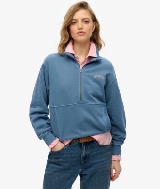 Essential Logo Sweatshirt met halve rits