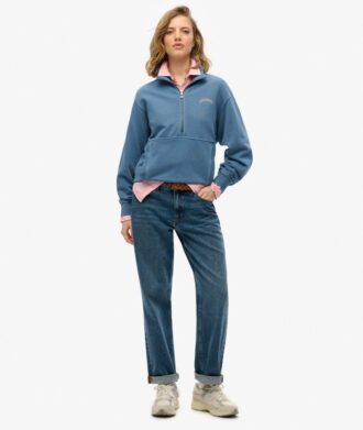 Essential Logo Sweatshirt met halve rits