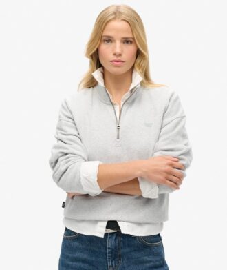 Essential Sweatshirt met halve rits