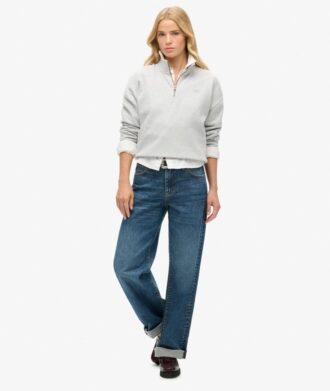 Essential Sweatshirt met halve rits