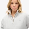 Essential Sweatshirt met halve rits
