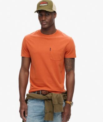 Essentieel gewassen T-shirt met zak