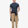 Essentieel gewassen T-shirt met zak