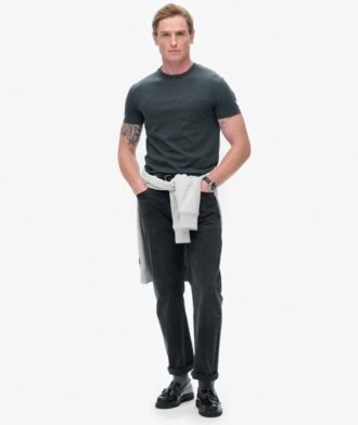 Essentieel gewassen T-shirt met zak