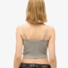 Essentiële cropped cami-top met kanten rand