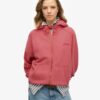 Essentiële oversized raglan-hoodie met rits en logo