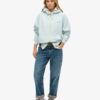 Essentiële oversized raglan-hoodie met rits en logo
