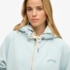 Essentiële oversized raglan-hoodie met rits en logo