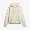 Essentiële oversized raglan-hoodie met rits en logo