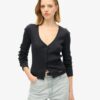 Essentiële top met lange mouwen en knoopsluiting