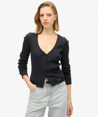 Essentiële top met lange mouwen en knoopsluiting