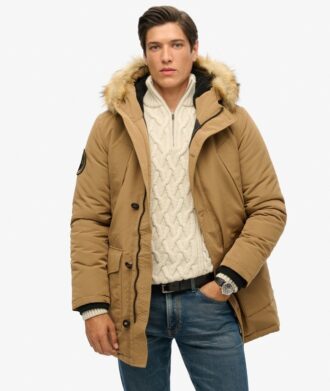 Everest hooded parka van imitatiebont