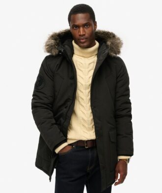 Everest hooded parka van imitatiebont