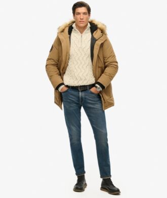 Everest hooded parka van imitatiebont