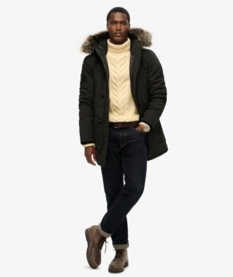 Everest hooded parka van imitatiebont