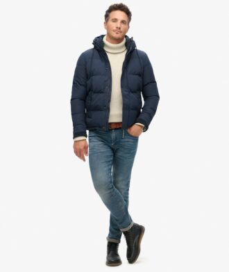 Everest kort pufferjack met capuchon