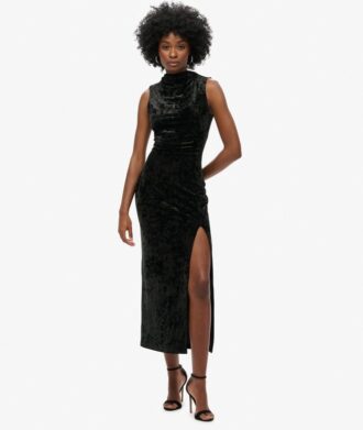 Fluwelen maxi-jurk