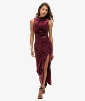 Fluwelen maxi-jurk