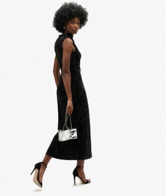 Fluwelen maxi-jurk