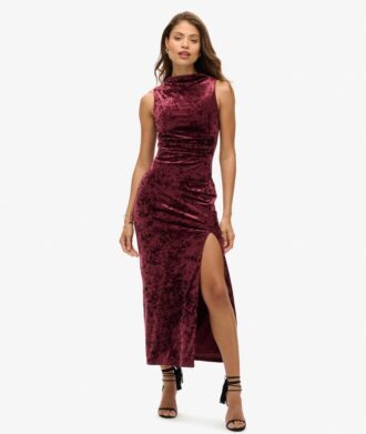 Fluwelen maxi-jurk