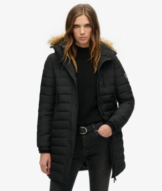 Fuji Hooded mid-length Puffer jas