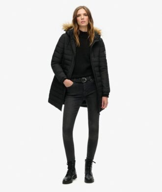 Fuji Hooded mid-length Puffer jas