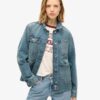 Geborduurd denim werkjack Geborduurd denim werkjack