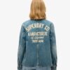 Geborduurd denim werkjack Geborduurd denim werkjack