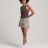 Geborduurde Skinny Racer Tank met ribboord Geborduurde Skinny Racer Tank met ribboord