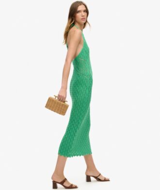 Gehaakte halter maxi-jurk