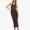Gehaakte halter maxi-jurk
