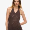 Gehaakte halter maxi-jurk