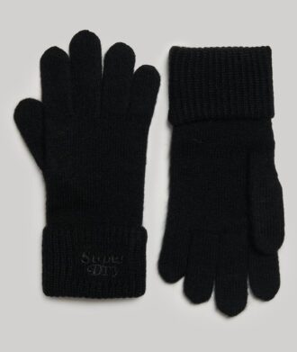 Geribbelde gebreide handschoenen