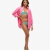 Gestreepte driehoekige bikinitop