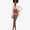 Gestreepte driehoekige bikinitop