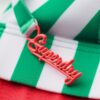 Gestreepte driehoekige bikinitop