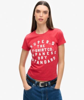 Getailleerd T-shirt met puffprint