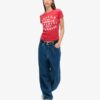 Getailleerd T-shirt met puffprint Getailleerd T-shirt met puffprint