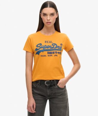 Getailleerd Vintage T-shirt met geborduurd logo