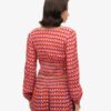 Geweven crop top met lange mouwen